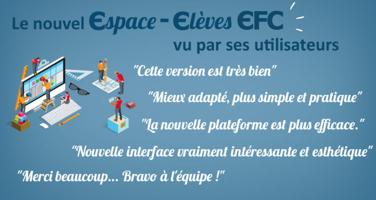 Le nouvel espace élève d'EFCformation