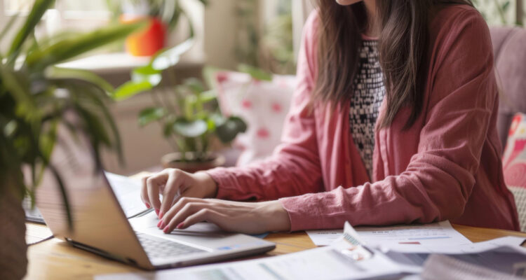 une personne travaillant sur son ordinateur portable